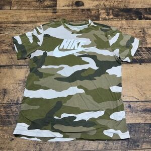 Nike Camo T-Shirt Graphic Tee‎ Short Sleeve Casual Top Mens Size M